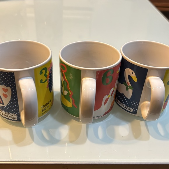 Set of 3 vintage Grant Howard 12 days of Christmas mugs Korea - Picture 4 of 15